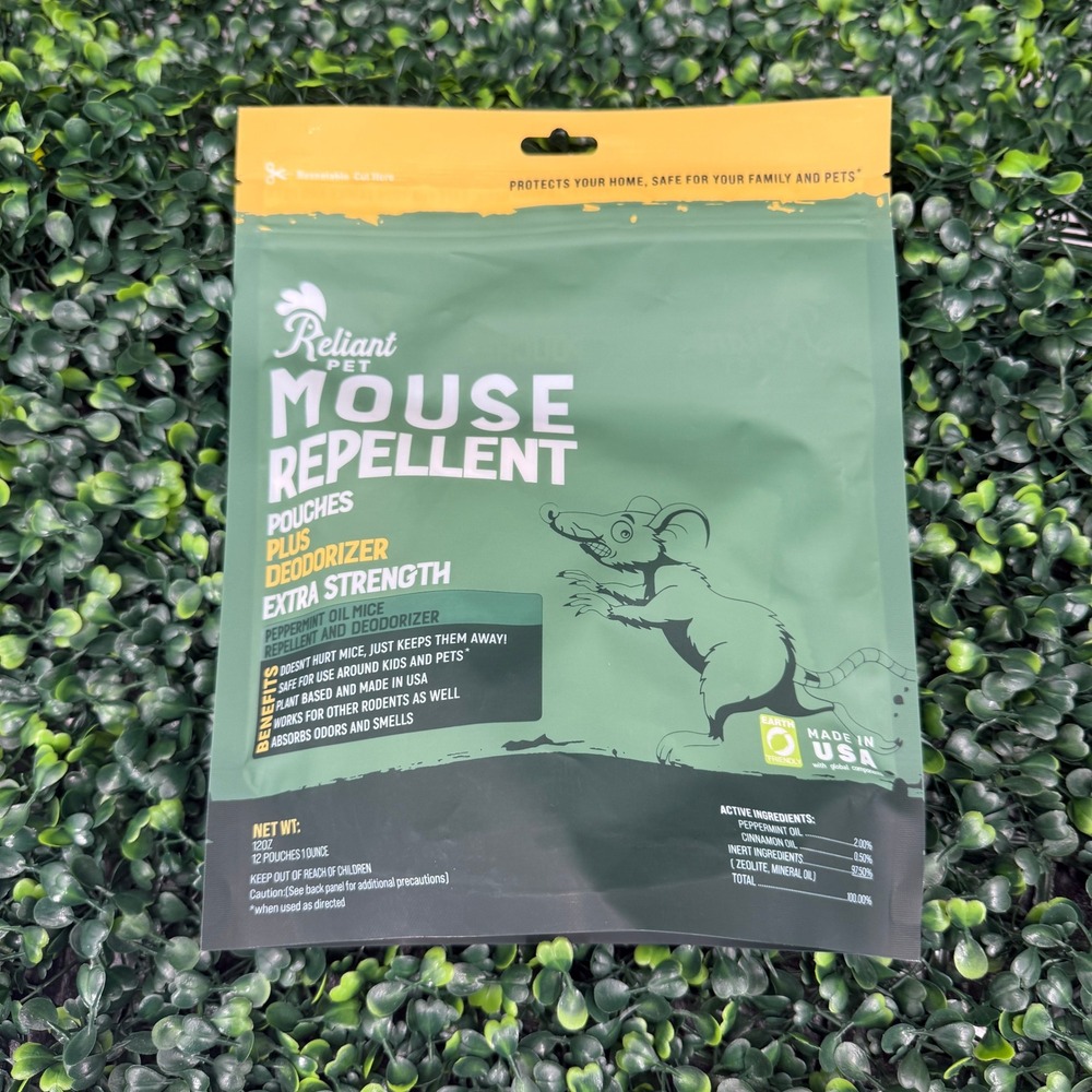 Reliant Pet Mouse Repellent Pouches Extra Strength Deodorizer 12ct Peppermint